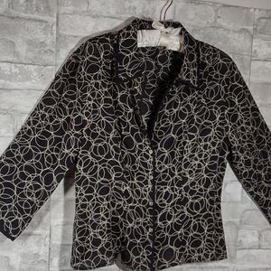 Circle Print Silk Chiffon Jacket